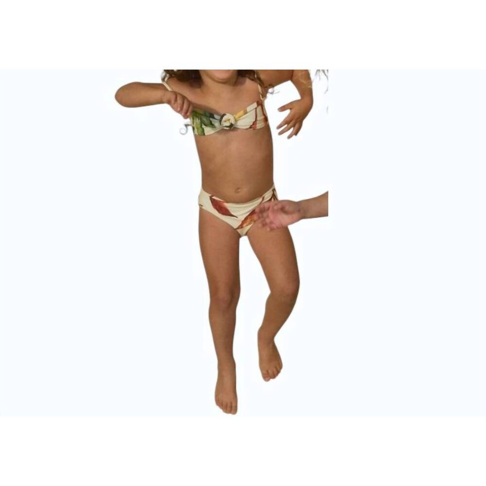 NEW MONTCE girl's mini rosa bandeau x lulu bikini set in rooted floral